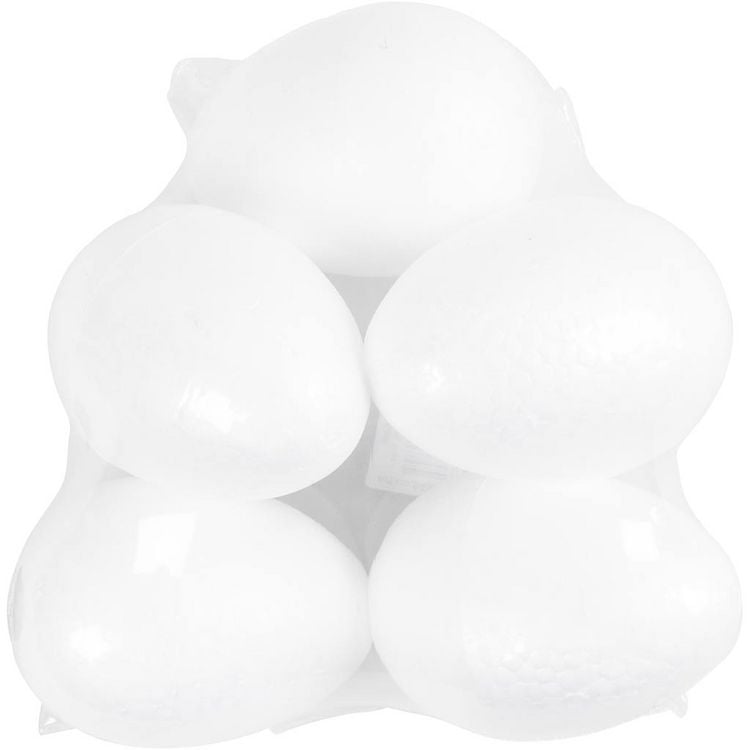 Produktbild: Creativ Company Styropor-Eier, H 10 cm, Wei&szlig;, 5 Stk