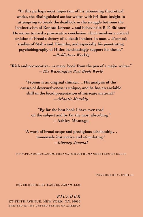 Produktbild: The Anatomy of Human Destructiveness