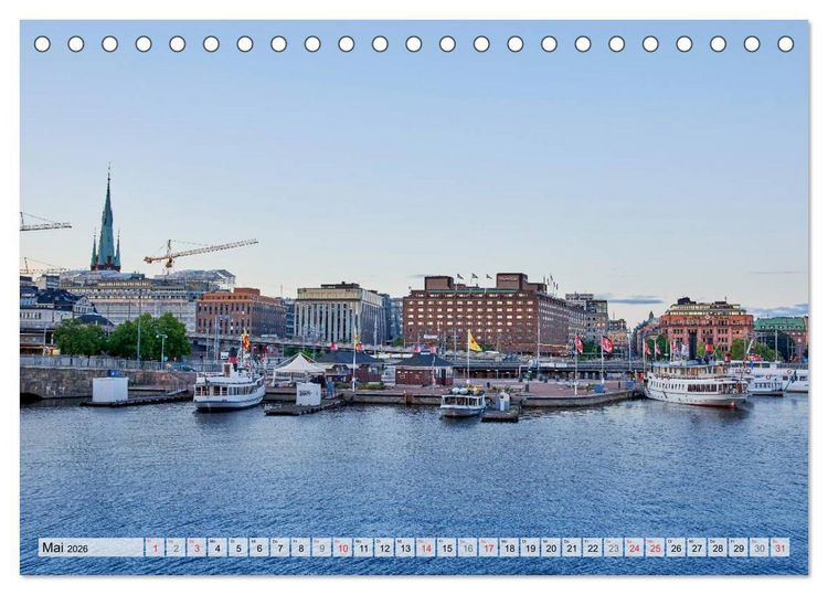 Produktbild: Stockholm an Mittsommer (Tischkalender 2026 DIN A5 quer), CALVENDO Monatskalender