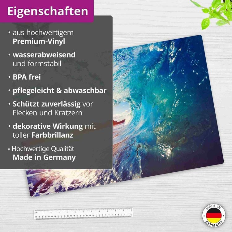 Produktbild: Cover-your-desk Schreibtischunterlage f&uuml;r Kinder und Erwachsene Die perfekte Welle, aus hochwertigem Vinyl , 60 x 40 cm