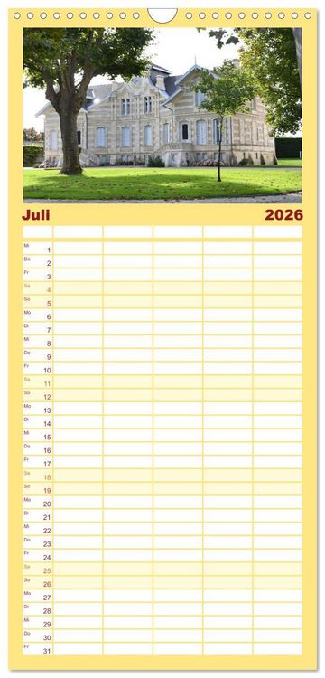 Produktbild: Familienplaner 2026 - Lieblingsland Frankreich mit 5 Spalten (Wandkalender, 21 x 45 cm) CALVENDO