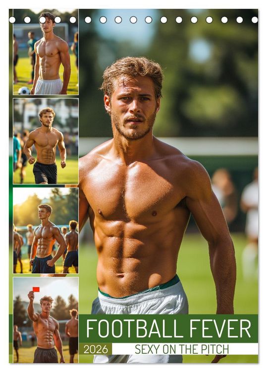 Produktbild: Football Fever - Sexy on the Pitch (Desk Calendar 2026 DIN A5 portrait), CALVENDO 12 Month DeskCalendar