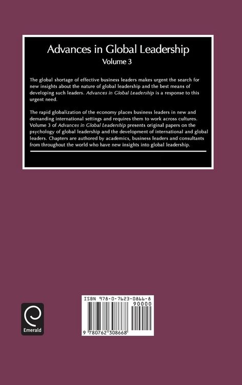 Produktbild: Advances in Global Leadership