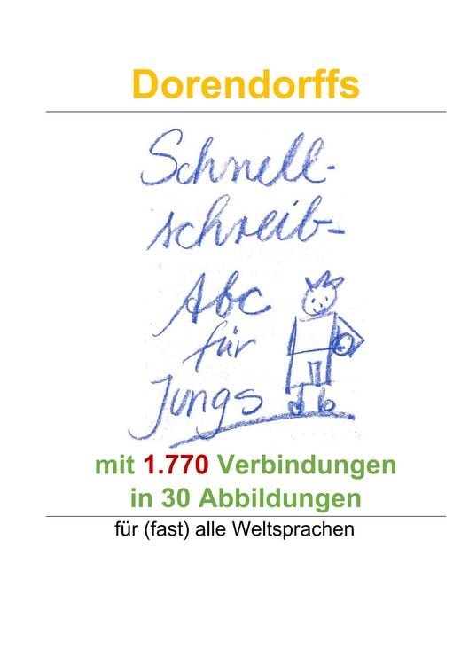 Produktbild: Dorendorffs Schnellschreib-Abc f&uuml;r Jungs mit 1.770 Verbindungen