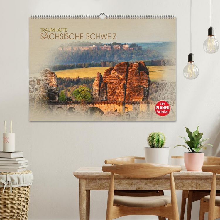 Produktbild: Traumhafte S&auml;chsische Schweiz (Wandkalender 2026 DIN A2 quer), CALVENDO Monatskalender