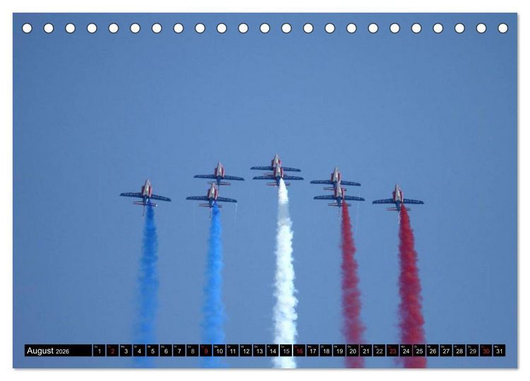 Produktbild: Augenblicke in der Luft: Patrouille de France (Tischkalender 2026 DIN A5 quer), CALVENDO Monatskalender