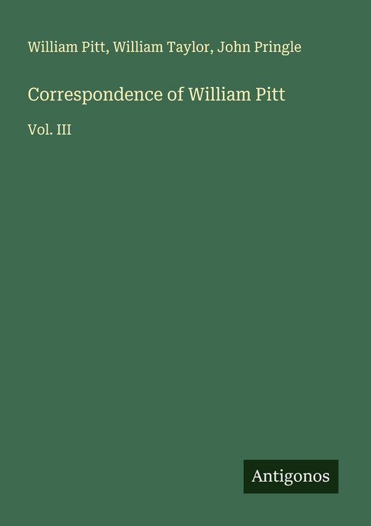 Produktbild: Correspondence of William Pitt