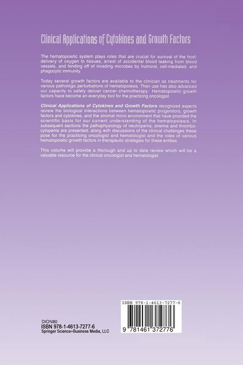 Produktbild: Clinical Applications of Cytokines and Growth Factors