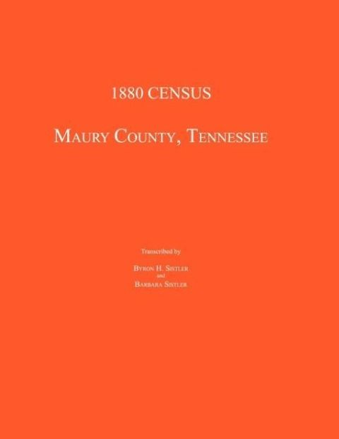 Produktbild: 1880 Census, Maury County, Tennessee