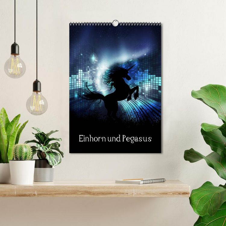 Produktbild: Einhorn und Pegasus (Wandkalender 2026 DIN A3 hoch), CALVENDO Monatskalender