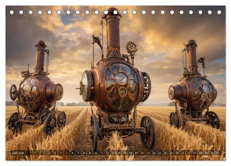 Produktbild: Steampunk Maschinen der Stra&szlig;e (Tischkalender 2026 DIN A5 quer), CALVENDO Monatskalender