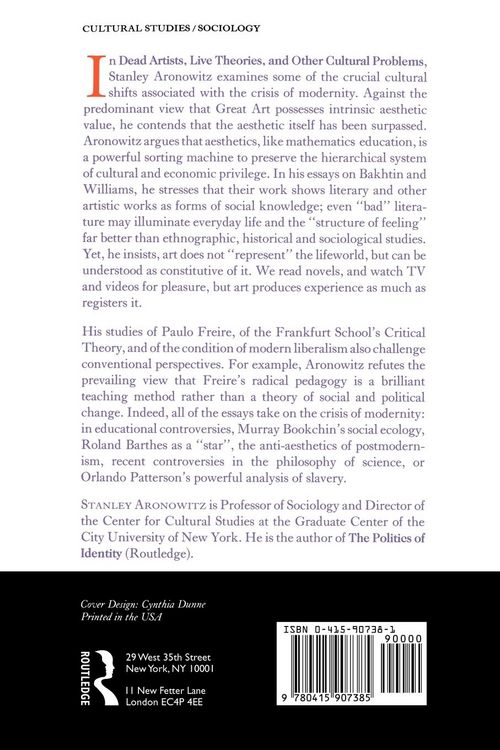 Produktbild: Dead Artists, Live Theories, and Other Cultural Problems