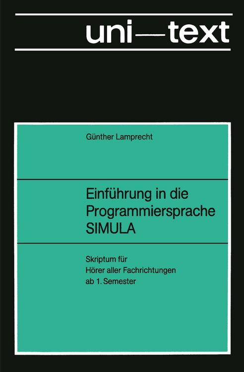 Produktbild: Einf&uuml;hrung in die Programmiersprache SIMULA