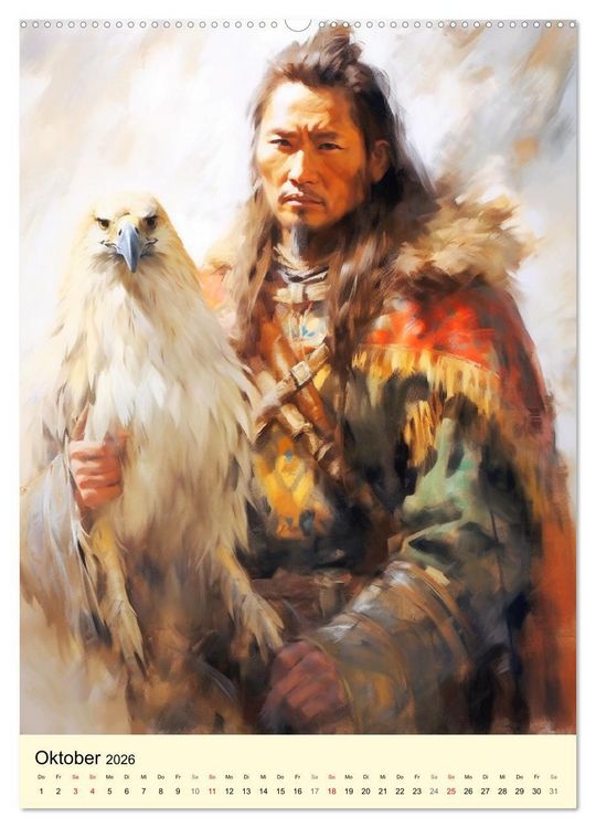 Produktbild: Fantasy-Krieger der Mongolei. Inspiriert von Dschingis Khan (Wandkalender 2026 DIN A2 hoch), CALVENDO Monatskalender