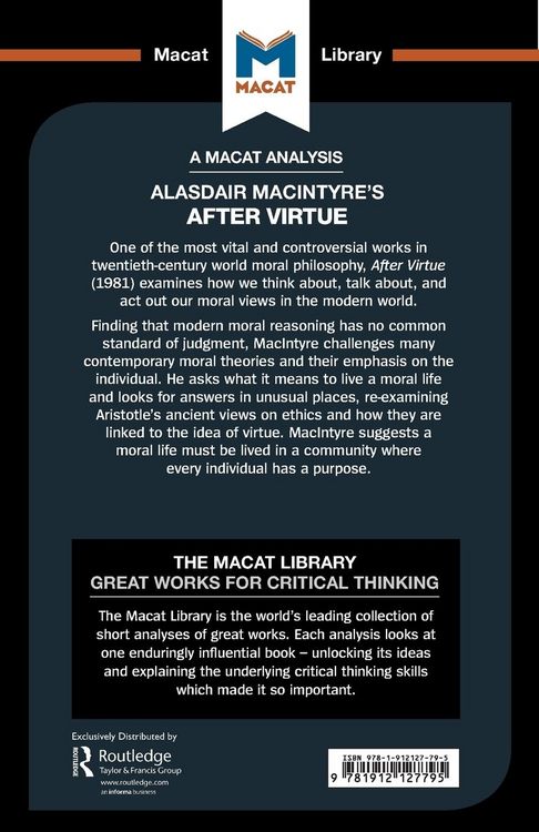 Produktbild: An Analysis of Alasdair MacIntyre's After Virtue