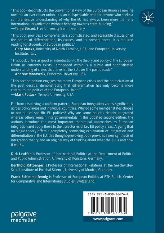 Produktbild: Integration and Differentiation in the European Union