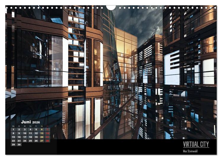 Produktbild: VIRTUAL CITY 2026 CH-Version (Wandkalender 2026 DIN A3 quer), CALVENDO Monatskalender