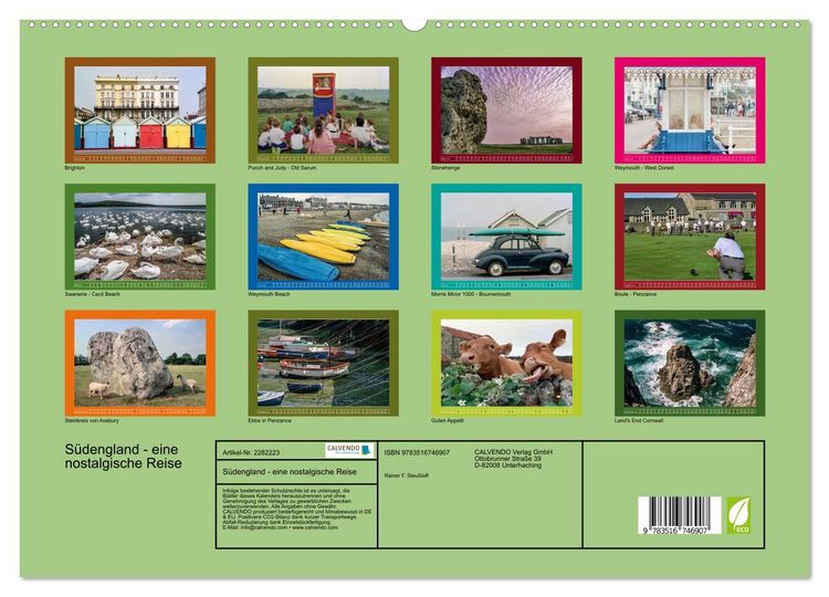 Produktbild: S&uuml;dengland - eine nostalgische Reise (hochwertiger Premium Wandkalender 2026 DIN A2 quer), Kunstdruck in Hochglanz