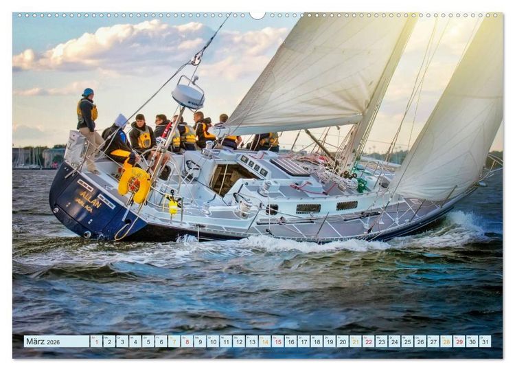 Produktbild: Segeln - Freiheit und Abenteuer (hochwertiger Premium Wandkalender 2026 DIN A2 quer), Kunstdruck in Hochglanz