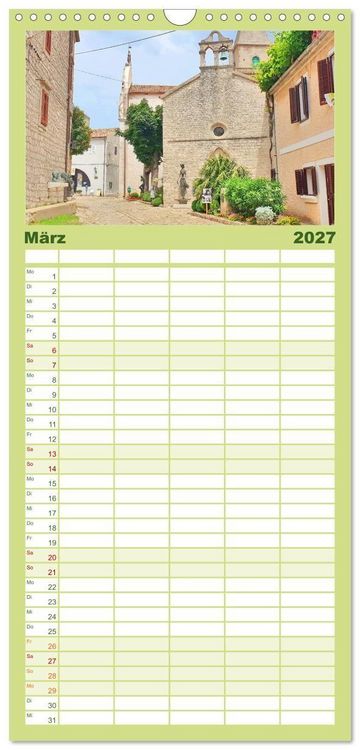 Produktbild: Familienplaner 2027 - Die Insel Cres - Raue Sch&ouml;nheit in Kroatien mit 5 Spalten (Wandkalender, 21 x 45 cm) CALVENDO