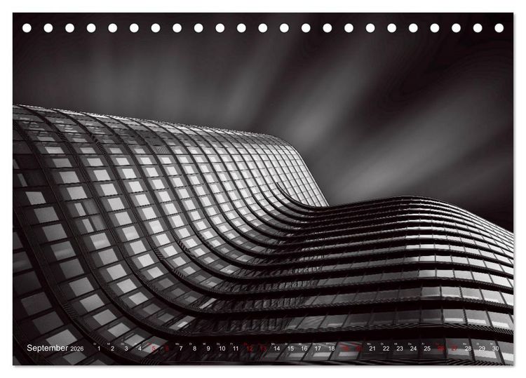 Produktbild: Monochrome Architektur (Tischkalender 2026 DIN A5 quer), CALVENDO Monatskalender