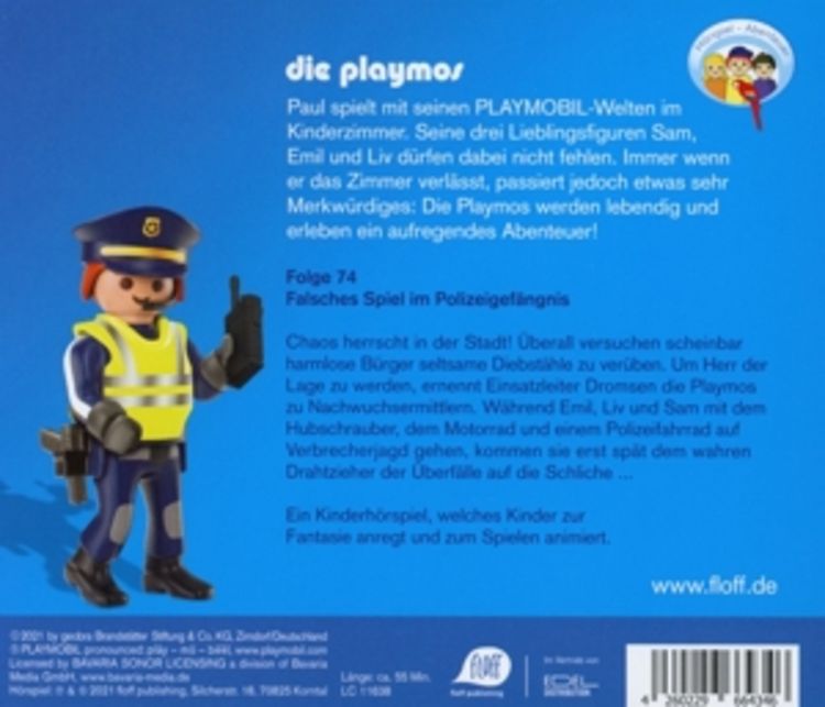 Produktbild: Die Playmos - Das Original Playmobil H&ouml;rspiel, Folge 74: Falsches Spiel  im Polizeigef&auml;ngnis