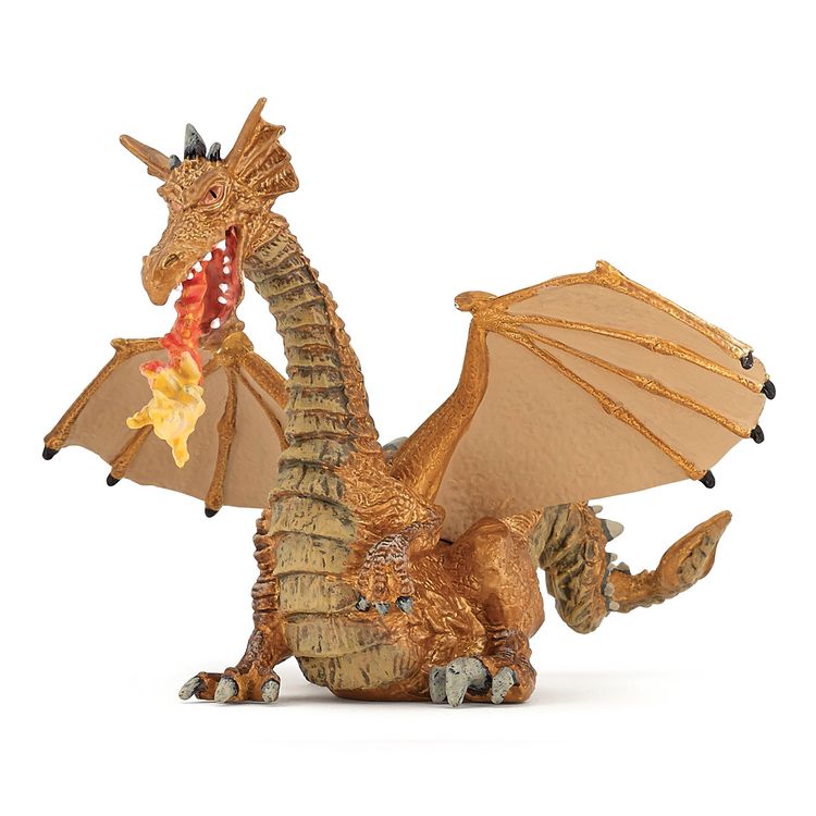 Produktbild: Spielfigur Feuerspeiender Drache gold 10,2cm
