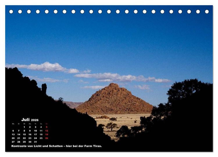 Produktbild: Namibia mal anders (Tischkalender 2026 DIN A5 quer), CALVENDO Monatskalender