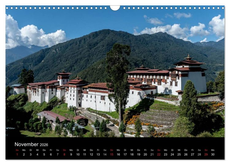 Produktbild: Bhutan - Reise durch das Land des Donnerdrachens (Wandkalender 2026 DIN A3 quer), CALVENDO Monatskalender