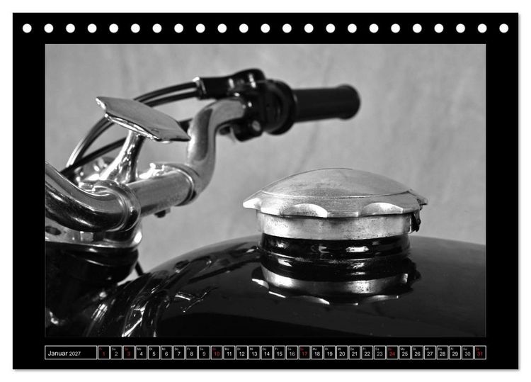 Produktbild: BMW R69S in schwarzweiss (Tischkalender 2027 DIN A5 quer), CALVENDO Monatskalender