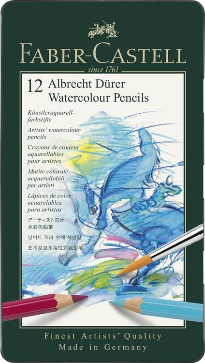 Produktbild: Faber-Castell Aquarellstifte Albrecht D&uuml;rer, 12er Set Metalletui