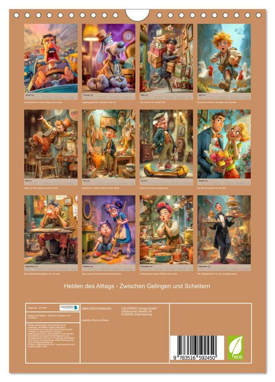 Produktbild: Helden des Alltags - Zwischen Gelingen und Scheitern (Wandkalender 2026 DIN A4 hoch), CALVENDO Monatskalender