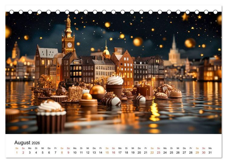Produktbild: S&uuml;&szlig;e Skyline Symphonie (Tischkalender 2026 DIN A5 quer), CALVENDO Monatskalender
