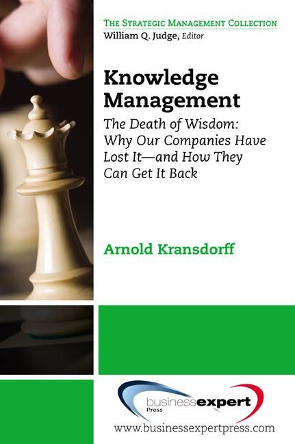 Produktbild: Knowledge Management:The Death of Wisdom