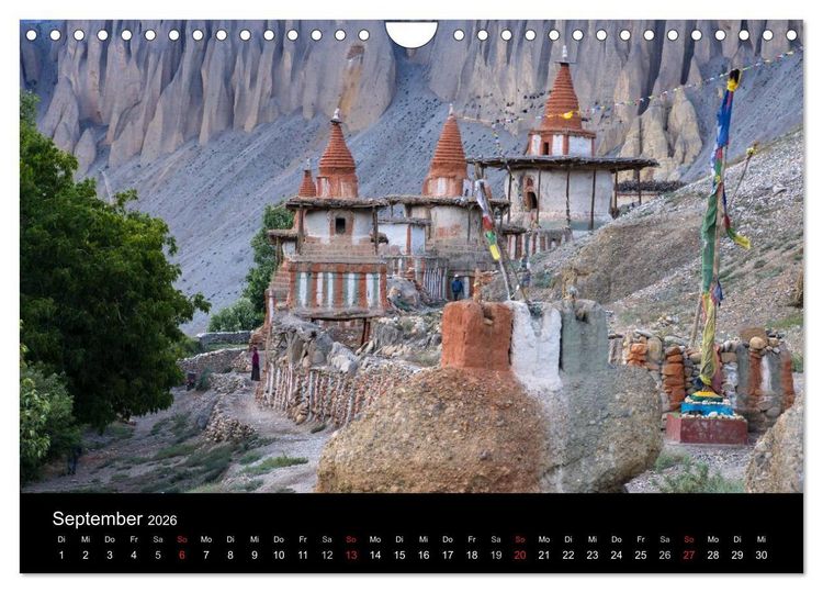 Produktbild: Buddhistische Ch&ouml;rten im Himalaya (Wandkalender 2026 DIN A4 quer), CALVENDO Monatskalender