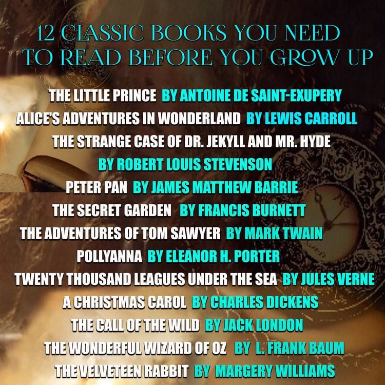 Produktbild: 12 Classic Books You Need to Read Before You Grow up