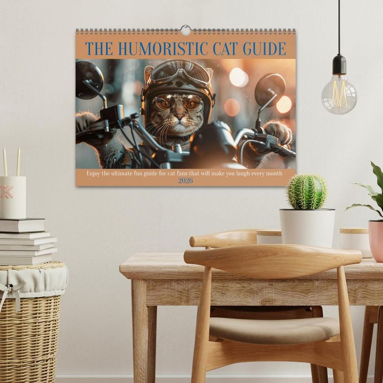 Produktbild: The humoristic cat guide (Wall Calendar 2026 DIN A3 landscape), CALVENDO 12 Month Wall Calendar