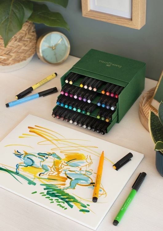 Produktbild: Faber-Castell Tuschestifte Pitt Artist Pens Brush, 48er Atelierbox