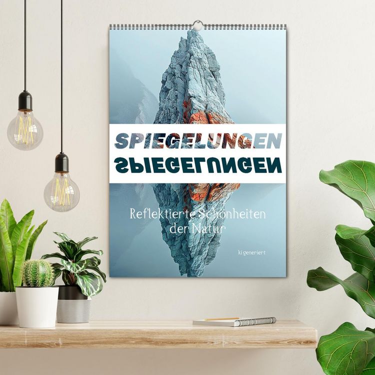 Produktbild: Spiegelungen - Reflektierte Sch&ouml;nheiten der Natur (Wandkalender 2026 DIN A2 hoch), CALVENDO Monatskalender