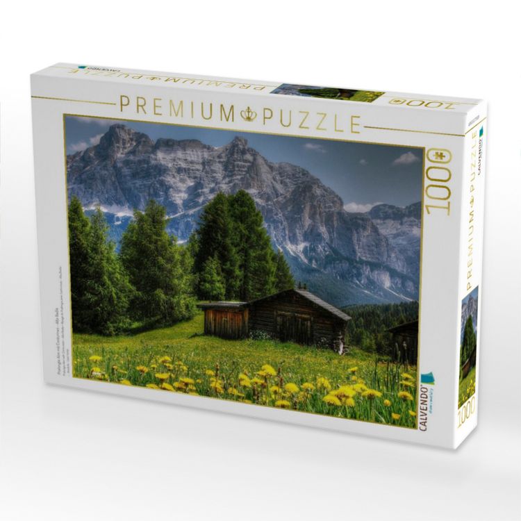 Produktbild: CALVENDO Puzzle Pralongia Alm mit Conturines - Alta Badia | 1000 Teile Lege-Gr&ouml;&szlig;e 64x48cm Foto-Puzzle f&uuml;r gl&uuml;ckliche Stunden