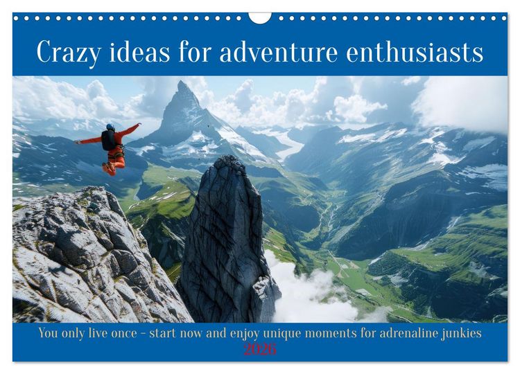 Produktbild: Crazy ideas for adventure enthusiasts (Wall Calendar 2026 DIN A3 landscape), CALVENDO 12 Month Wall Calendar