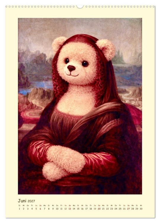 Produktbild: Teddy Kunstgalerie (Wandkalender 2027 DIN A2 hoch), CALVENDO Monatskalender