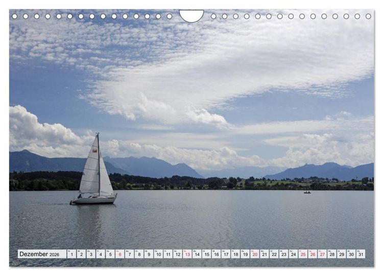Produktbild: Das Blaue Land - Himmel, Seen und Berge im bayerischen Voralpenland (Wandkalender 2026 DIN A4 quer), CALVENDO Monatskalender
