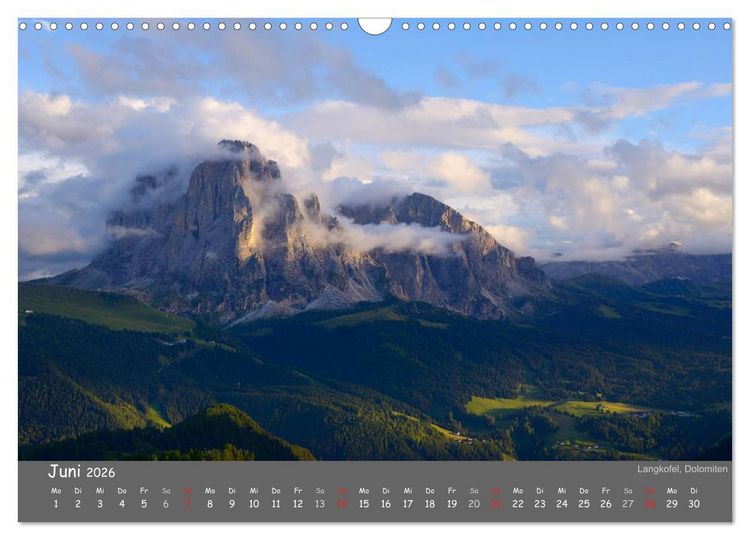 Produktbild: Traumhafte Bergwelt Kalender (Wandkalender 2026 DIN A3 quer), CALVENDO Monatskalender