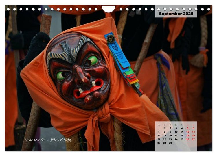Produktbild: Schw&auml;bisch alemannische Fasnet (Wandkalender 2026 DIN A4 quer), CALVENDO Monatskalender