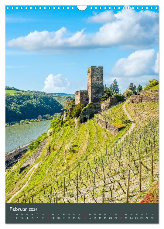 Produktbild: Burgen am Mittelrhein (Wandkalender 2026 DIN A3 hoch), CALVENDO Monatskalender