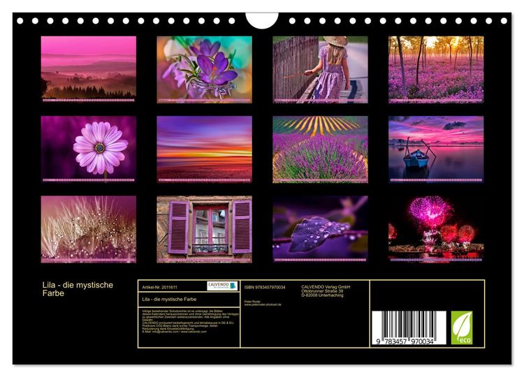 Produktbild: Lila - die mystische Farbe (Wandkalender 2026 DIN A4 quer), CALVENDO Monatskalender