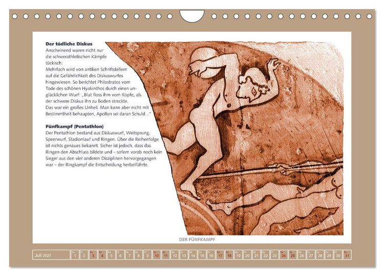 Produktbild: Kurioses im Antiken Olympia (Wandkalender 2027 DIN A4 quer), CALVENDO Monatskalender