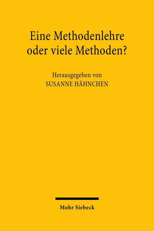 Produktbild: Eine Methodenlehre oder viele Methoden?