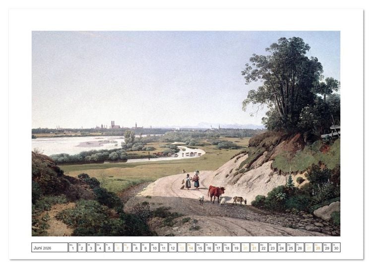 Produktbild: M&uuml;nchen: In alten Stichen und Zeichnungen (Wandkalender 2026 DIN A4 quer), CALVENDO Monatskalender